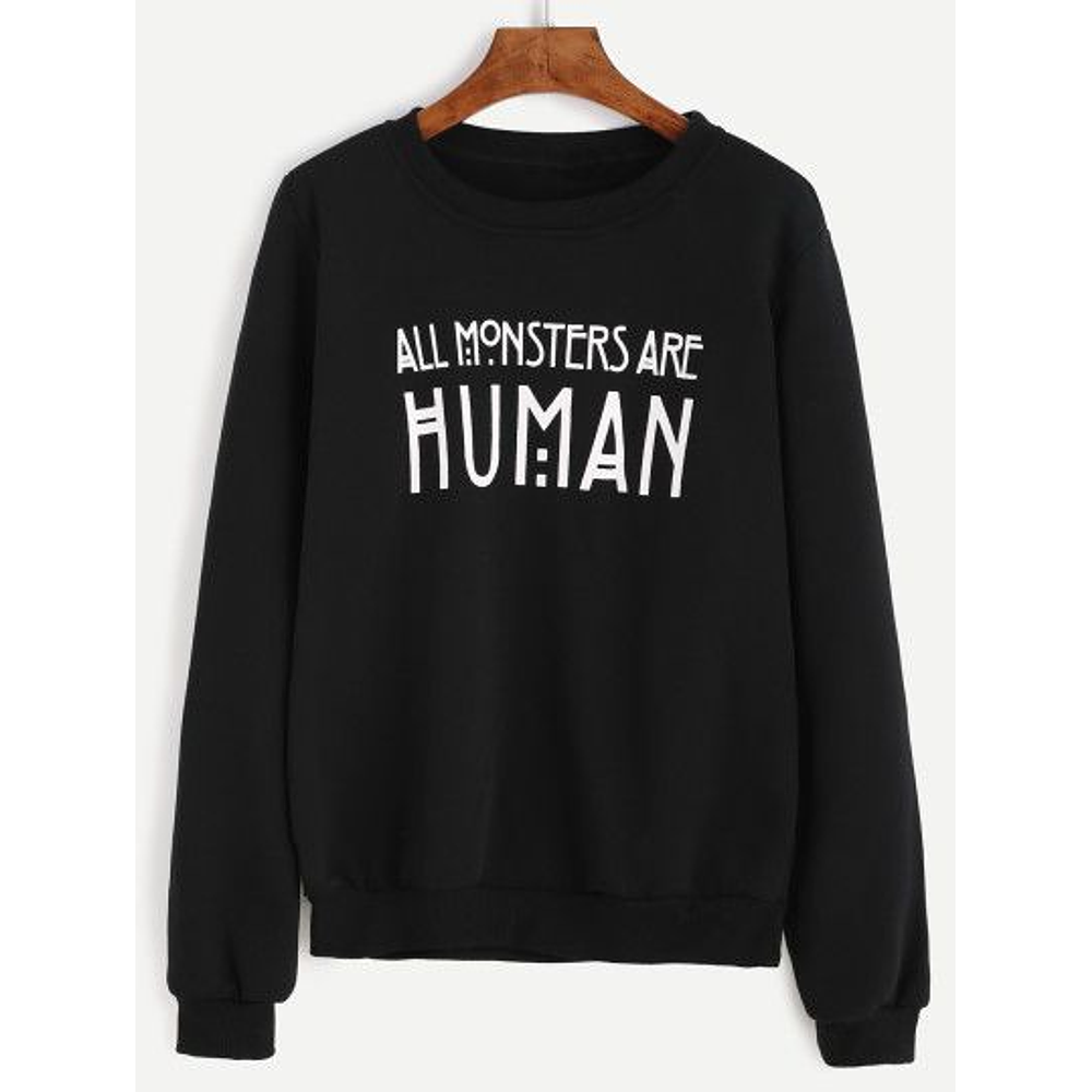 PULLOVER ALL MONSTERS ARE HUMAN