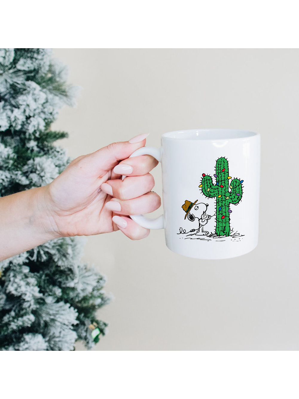 Tazón Snoopy cactus xmas