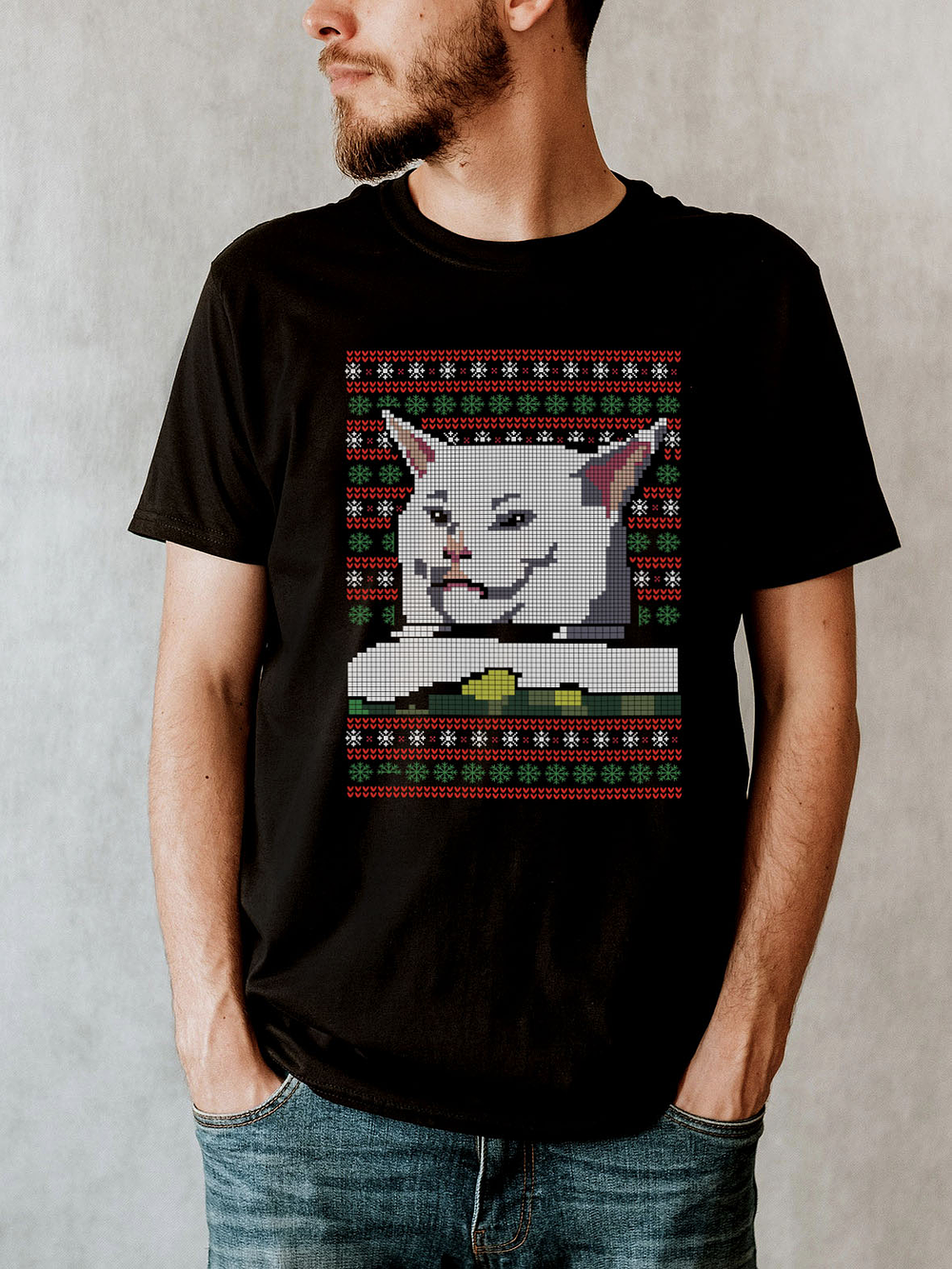 Polera ugly meme gato 1