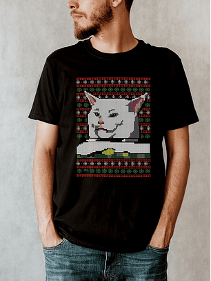 Polera ugly meme gato