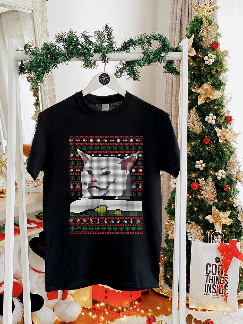 Polera ugly meme gato 2