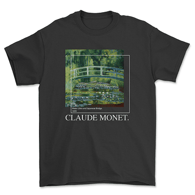 Polera Arte Monet premium - NEGRO