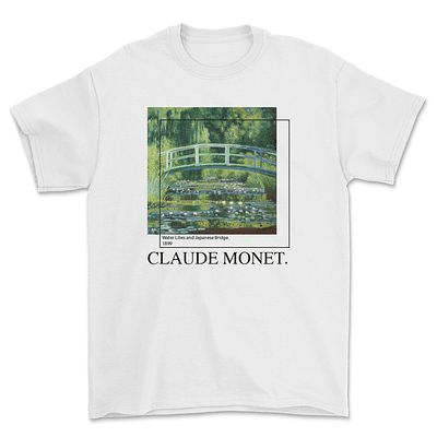 Polera Arte Monet premium - BLANCO