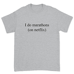 Polera I do marathons, on netflix