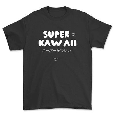 Polera Super kawaii - NEGRO