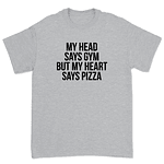 Polera My head says gym but my heart says pizza