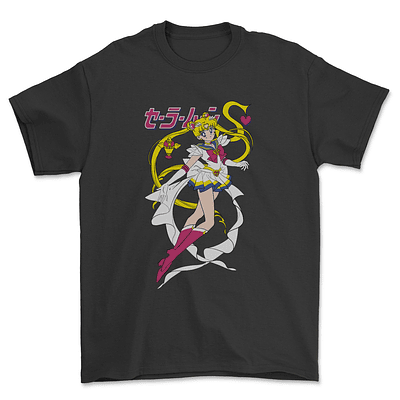 Polera Sailor Moon Jumping Premium - NEGRO