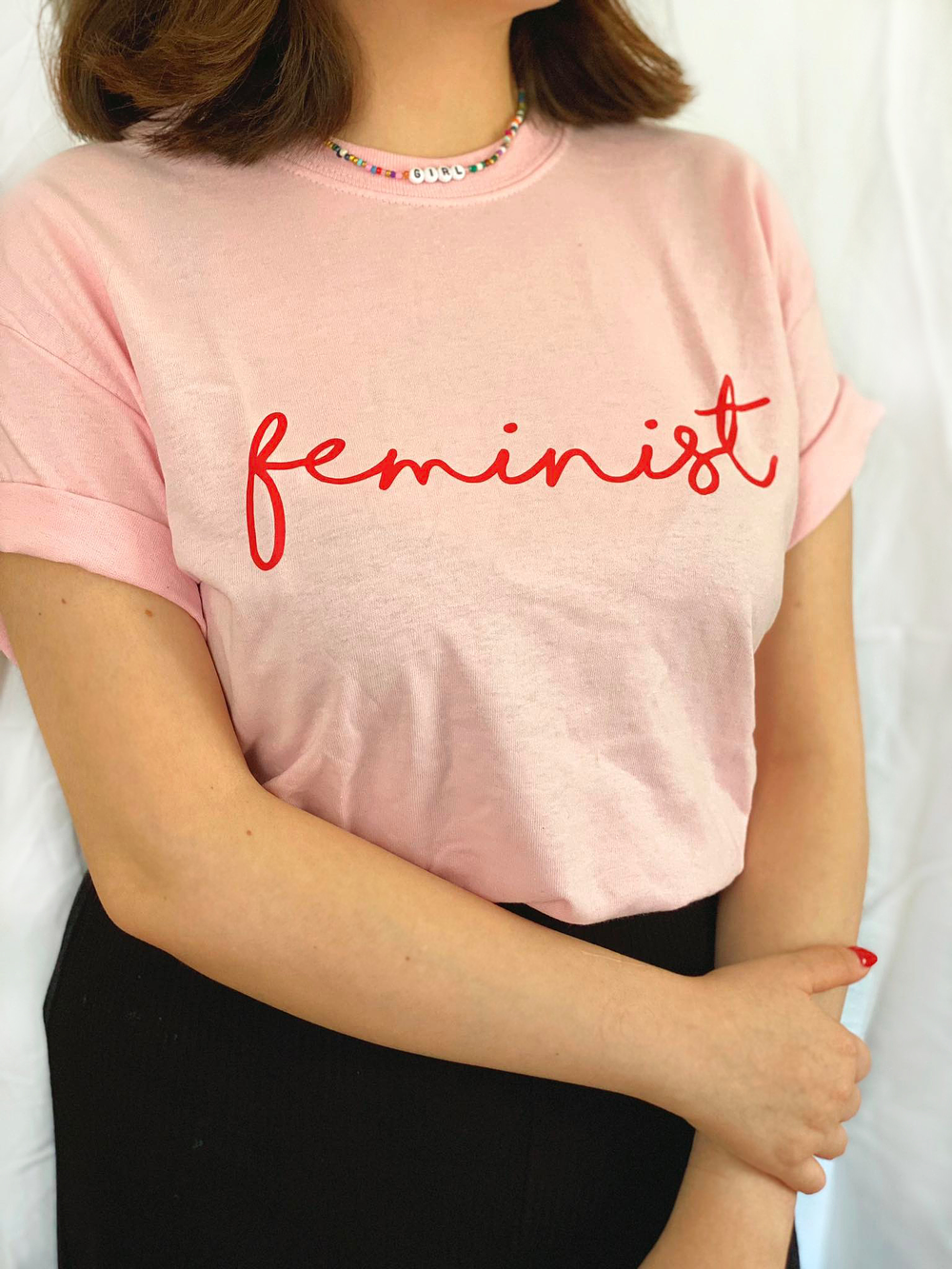 Polera Feminist Rosa TALLA S M y L 1