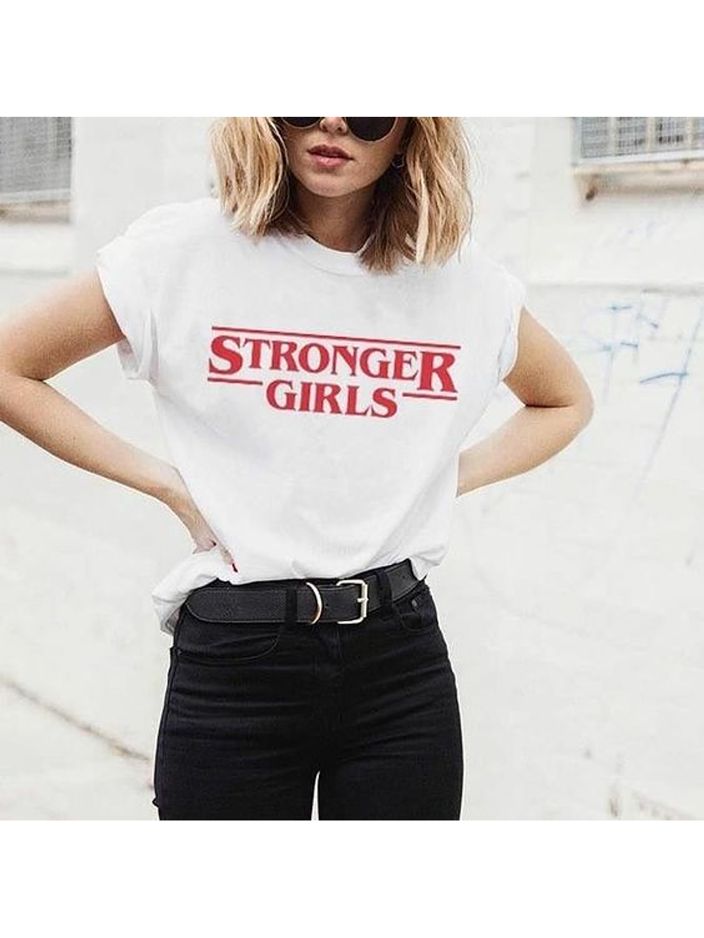 Polera TALLA XL Stronger Girls OFERTA 1