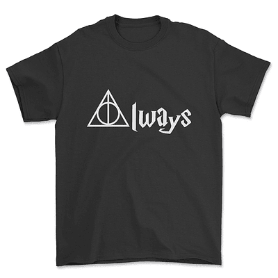 Polera Harry Potter / Always Negra