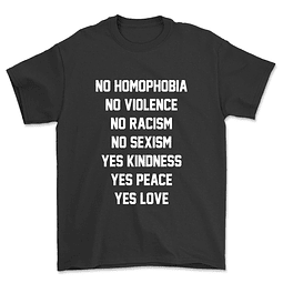 Polera NO HOMOFOBIA