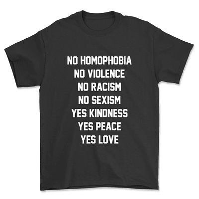 Polera NO HOMOFOBIA