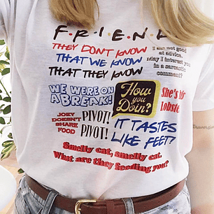 Polera Friends Frases talla M