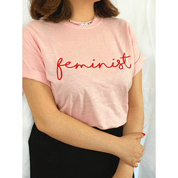 Polera TALLA M Feminist Rosa 