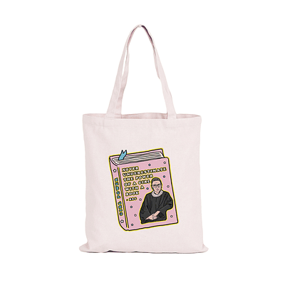 Totebag The power of a girl with a Book