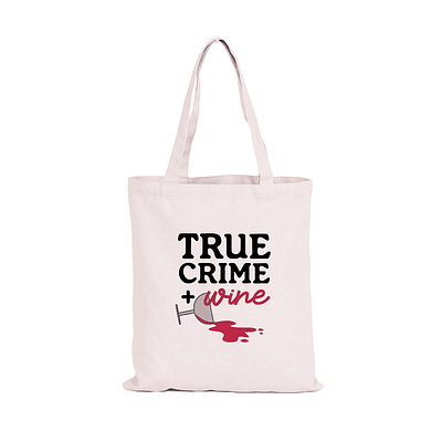 Totebag True Crime + wine