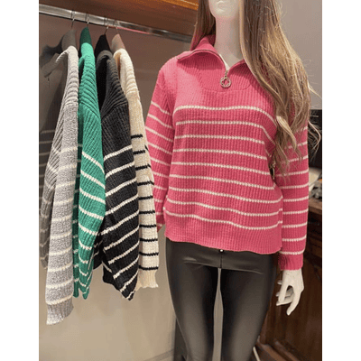 Sweater Lineas y cierre