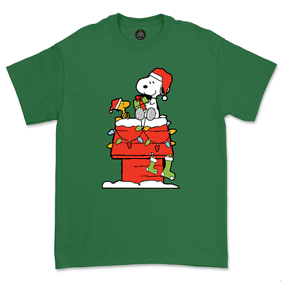 Polera Snoopy Xmas Home - VERDE