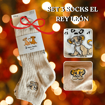 Set 3 Socks El Rey León