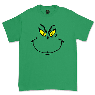 Polera Grinch Cara Clásico Verde Irish
