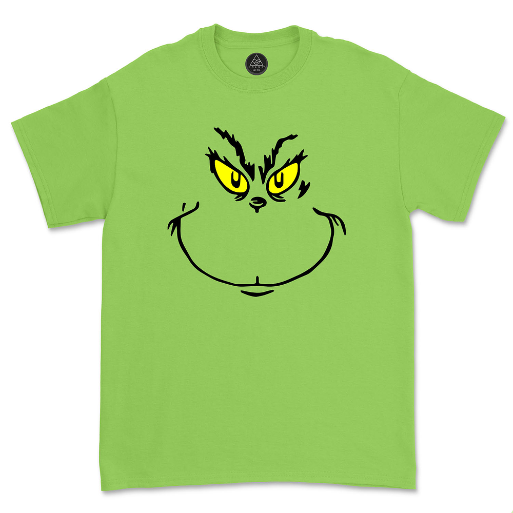 Polera Grinch Cara Clásico Verde claro