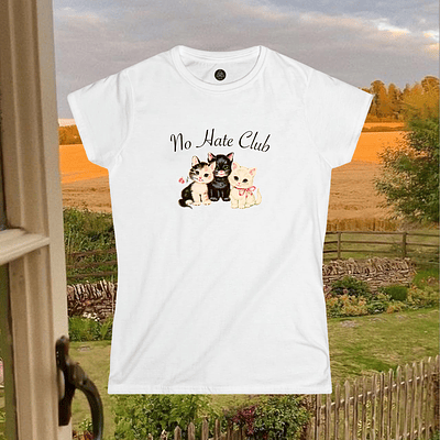 BABY TEE MUJER NO HATE KITTENS