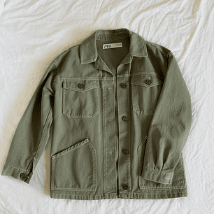 Chaqueta Verde Zara