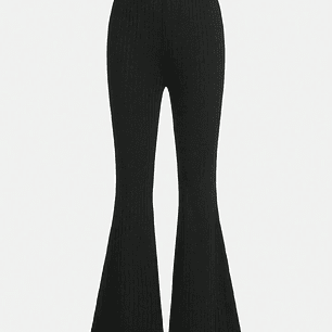 Flare Pants Algodon Negro