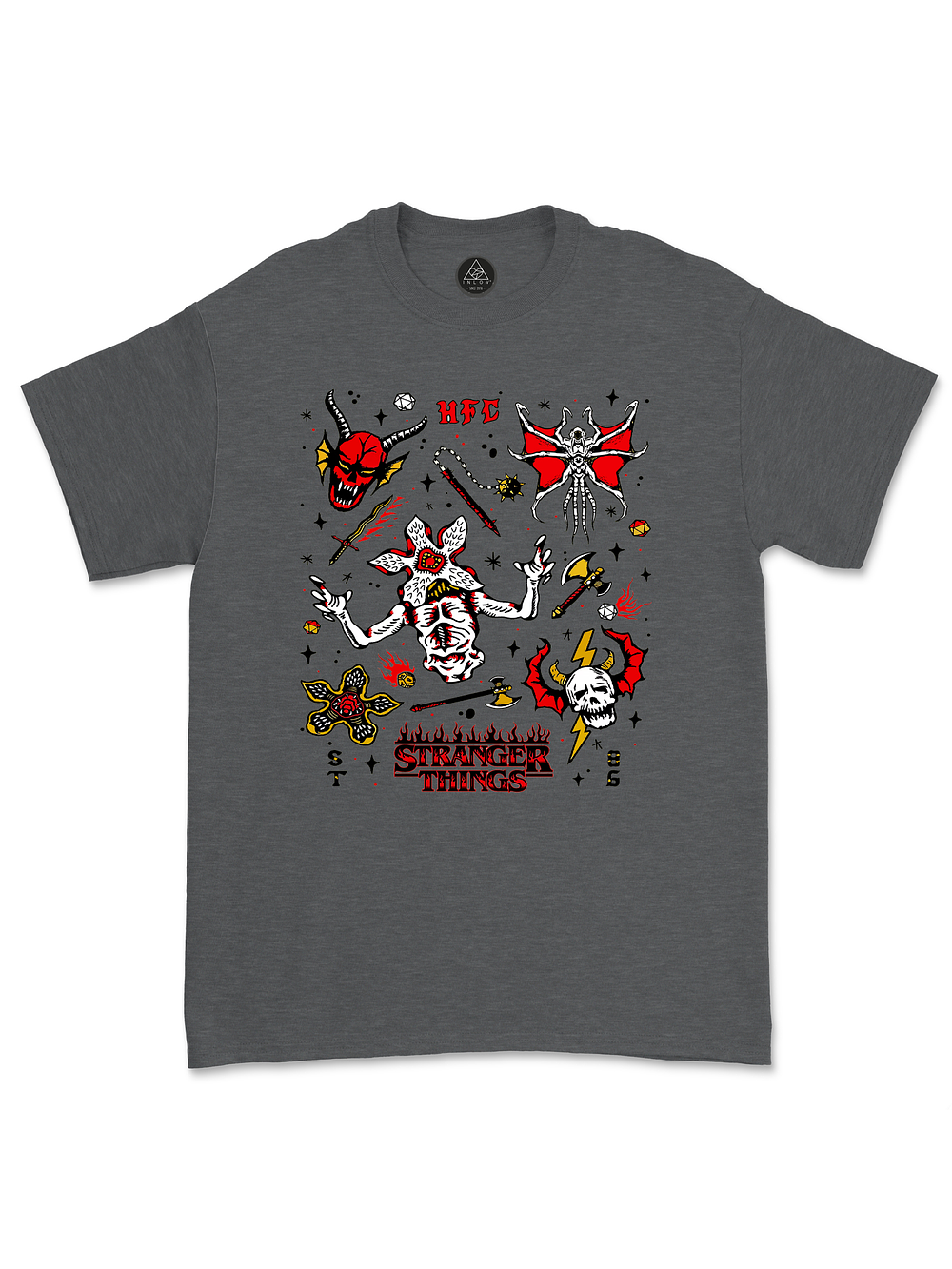 Polera Stranger Things Hellfire Collage 2