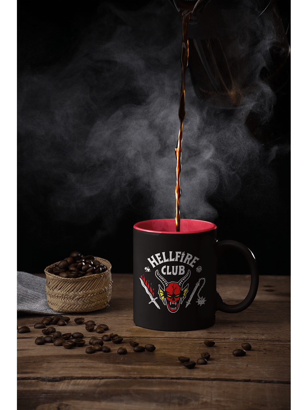 Taza Stranger Things Hellfire negro