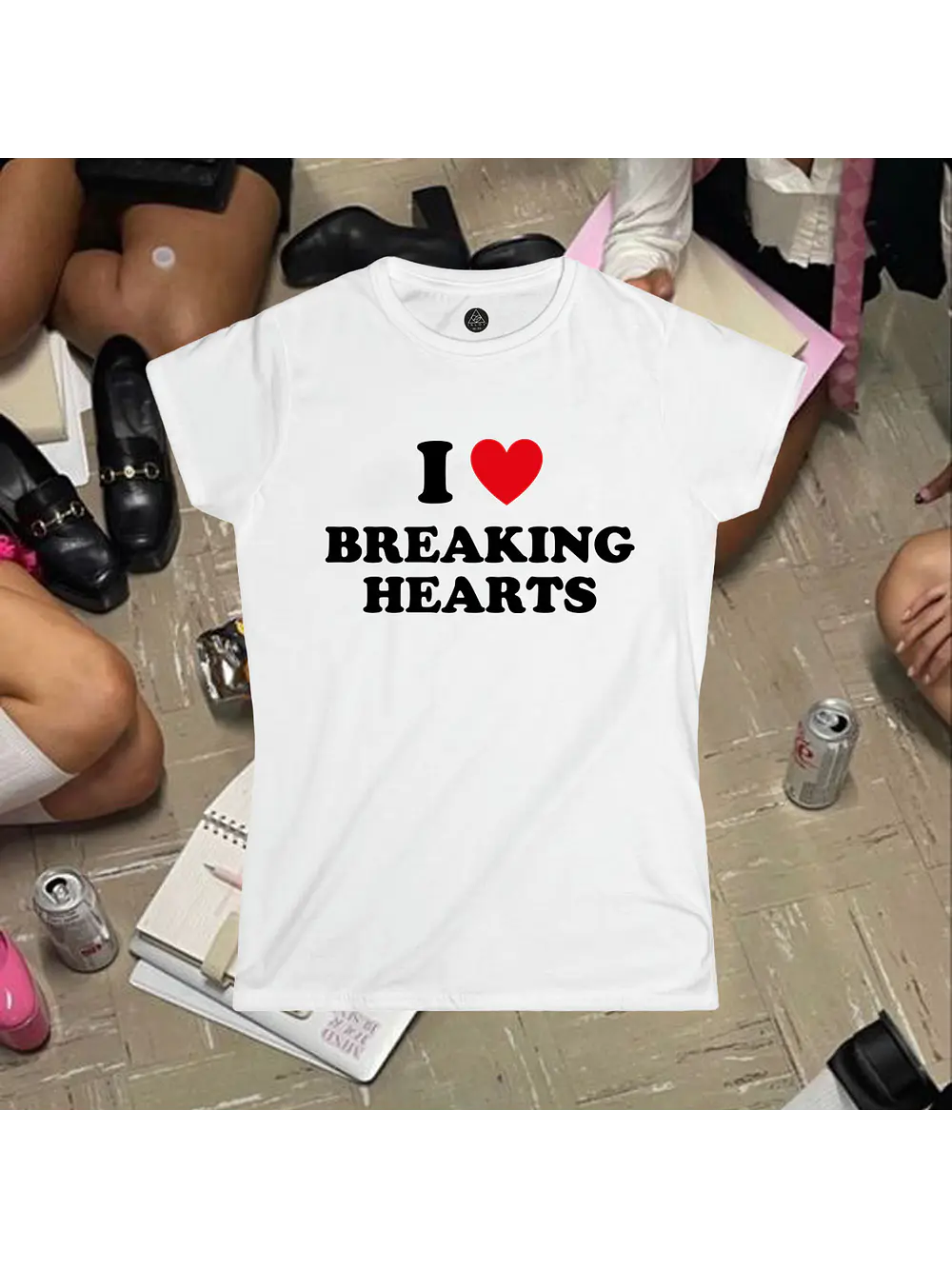 BABY TEE MUJER I LOVE BREAKING HEARTS- OFERTA 1