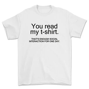 Polera You read my T-shirt- OFERTA
