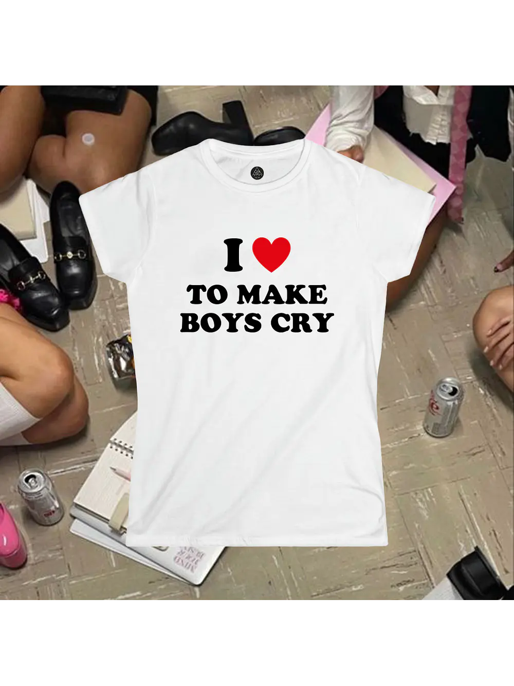 BABY TEE MUJER I LOVE TO MAKE BOYS CRY- OFERTA 1