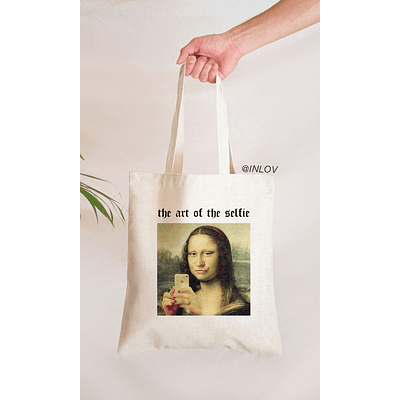 Totebag Arte / Mona Lisa selfie