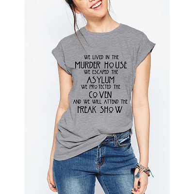 Polera American Horror Story - GRIS