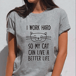 Polera Work Hard - Cat