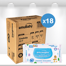 Caja toallitas húmedas EmuWipes Premium (18x80)