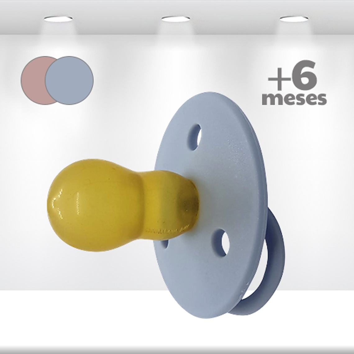 Chupetes redondos de Látex 6m+ (2 uds) Mininor 1