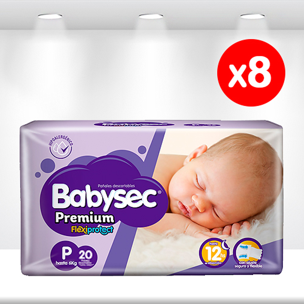 Babysec Premium P (Hasta 6Kg) X8