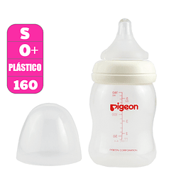 Mamadera boca ancha PP (plástico) talla S 160 ml Pigeon