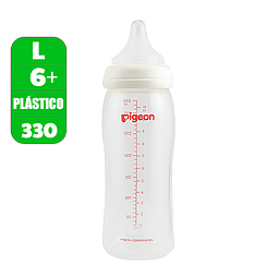 Mamadera boca ancha PP (plástico) talla L 330 ml Pigeon