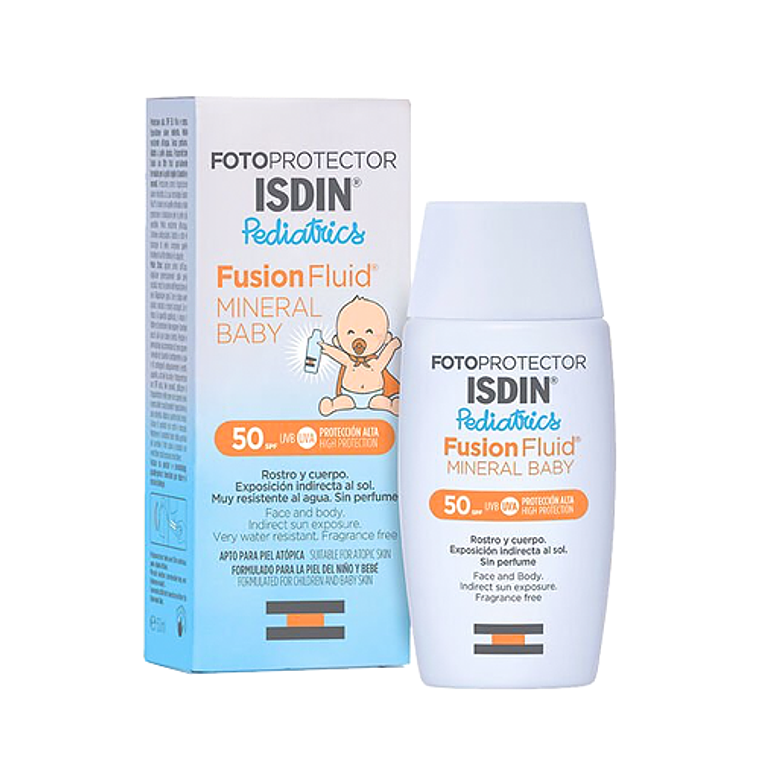 Fotoprotector ISDIN Fusion Fluid Mineral Baby Pediatrics SPF 50 1