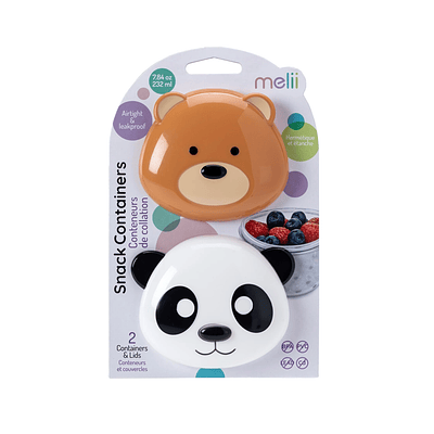 Pack 2 contenedores snack Melii oso y panda
