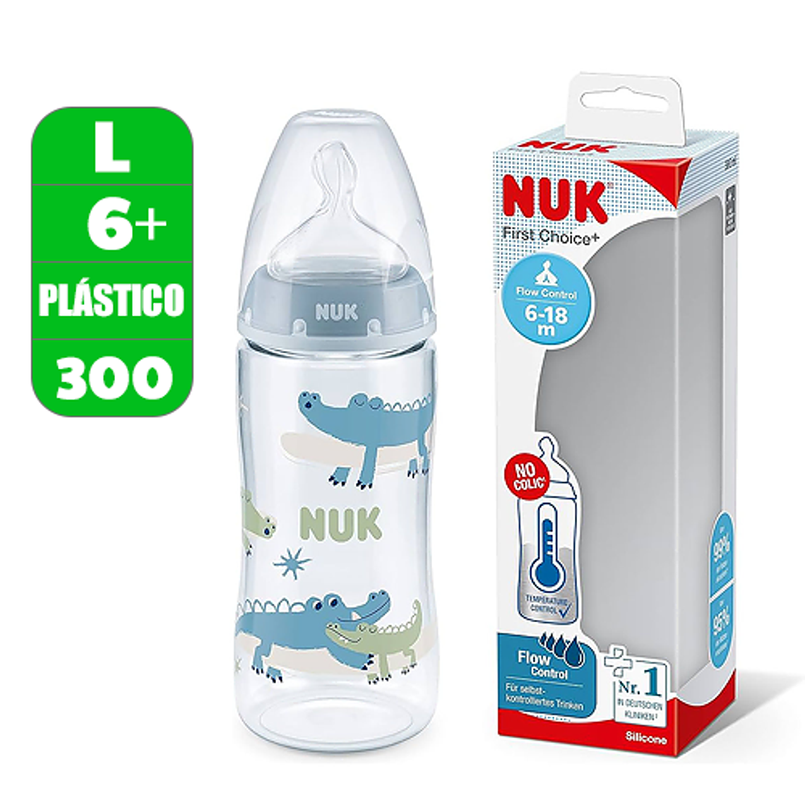 Mamadera First Choice 300 ml con control de temperatura Nuk 1
