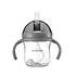 Vaso con bombilla 220ml gris Mininor