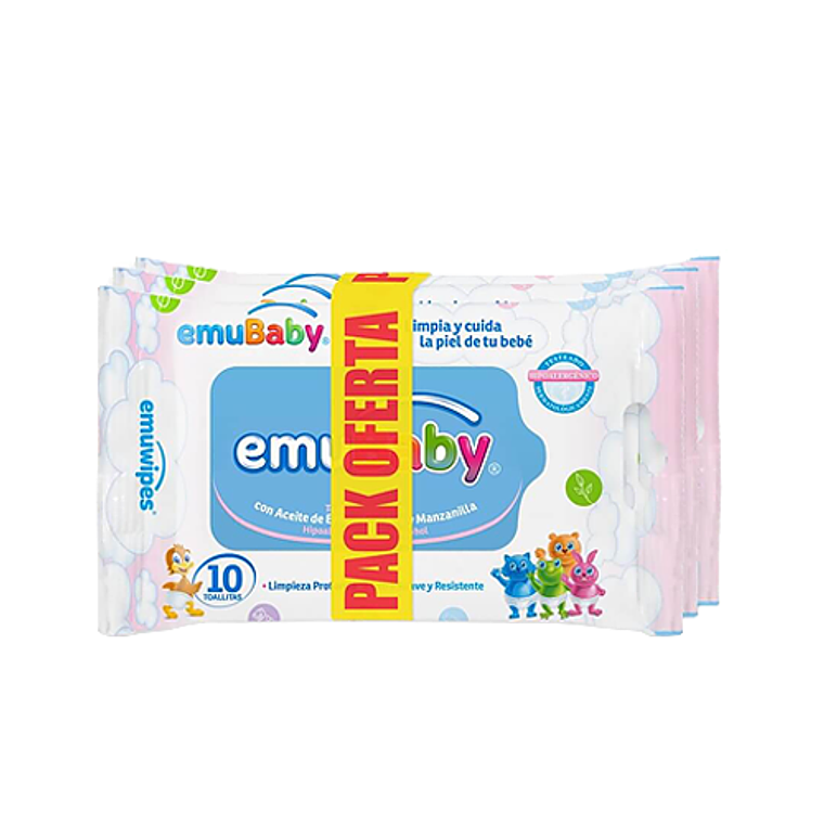 Emuwipes pack 3x10 unidades 1