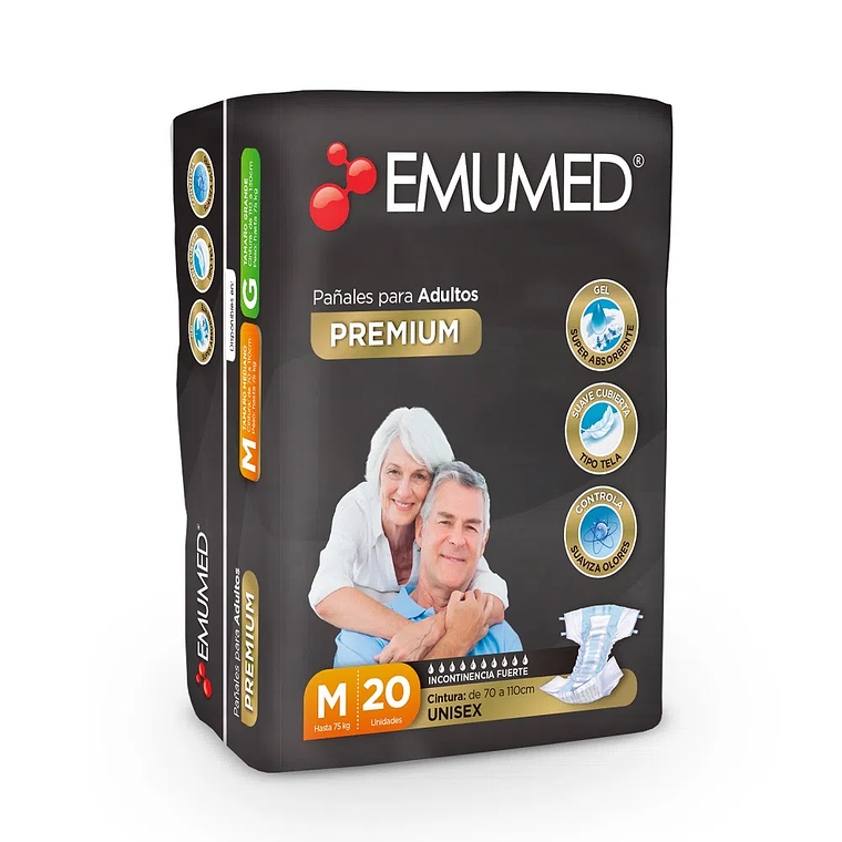 Pañal adulto EMUMED premium M 1