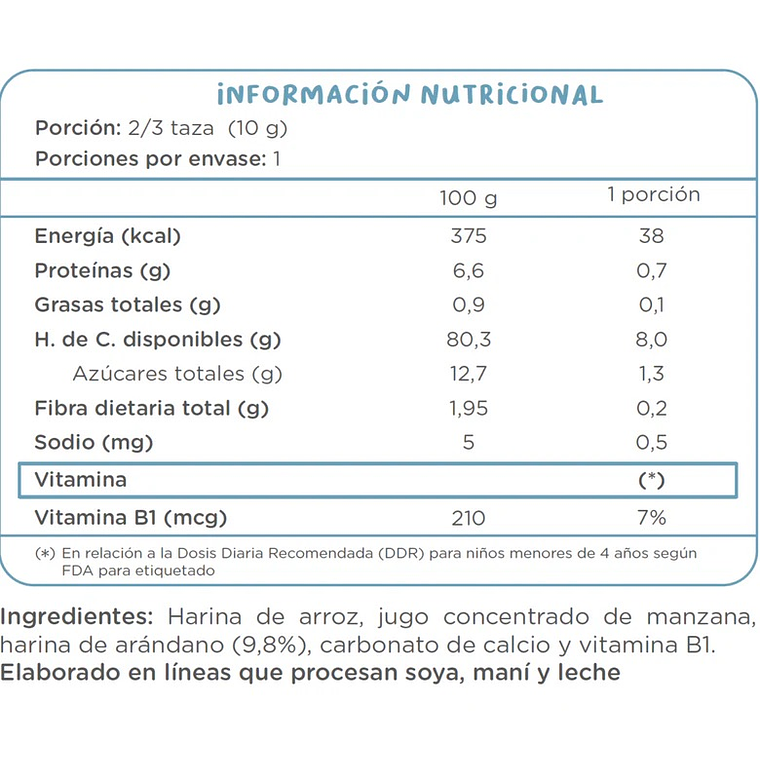 Puffs Manzana Arándano Individual 3