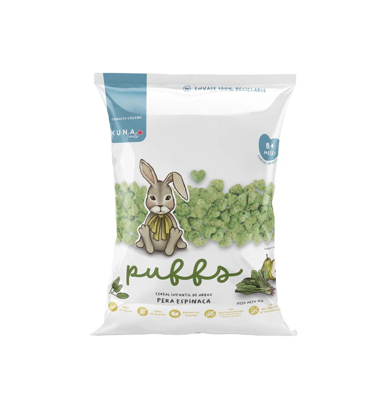 Puffs Pera Espinaca Individual