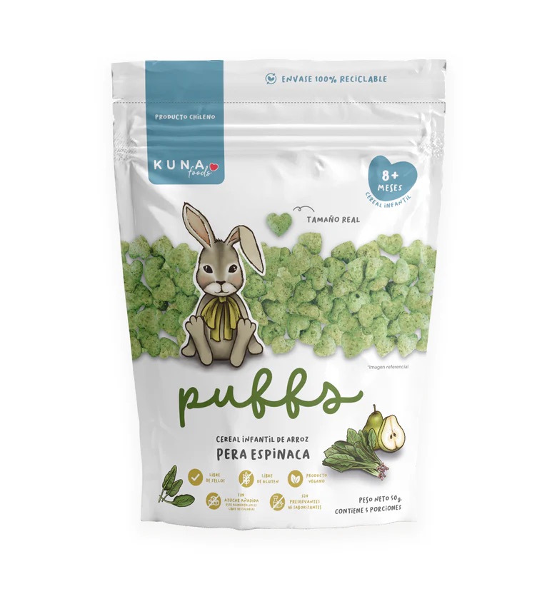Puffs Pera Espinaca Familiar 50g